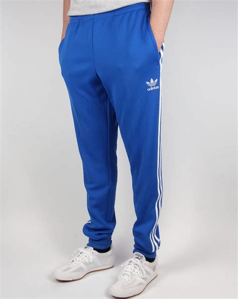 adidas trackpants blauw|adidas blue track trousers.